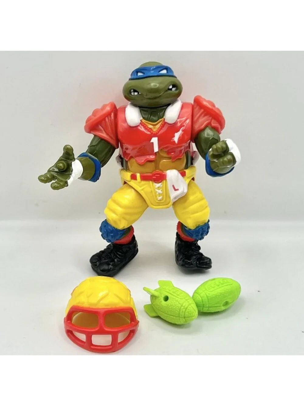 1991 TMNT Teenage Mutant Ninja Turtles TD Tossin Leo Figure Almost Complete
